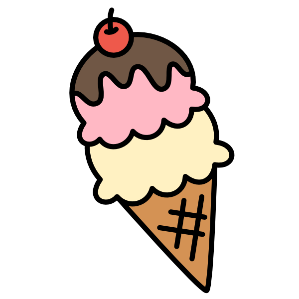 アイスクリーム（カラー）
