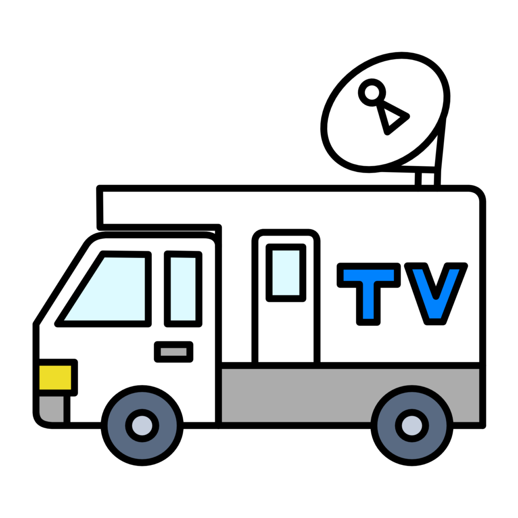 テレビ中継車（カラー）