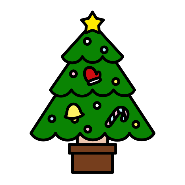 クリスマスツリー（カラー）